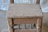 19th Century French wooden chair - folk art