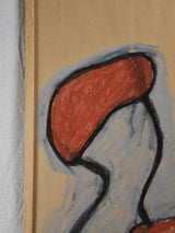 Two red chairs - pastel on craft paper - Caroline Beauzon 27¼" x 40¼"