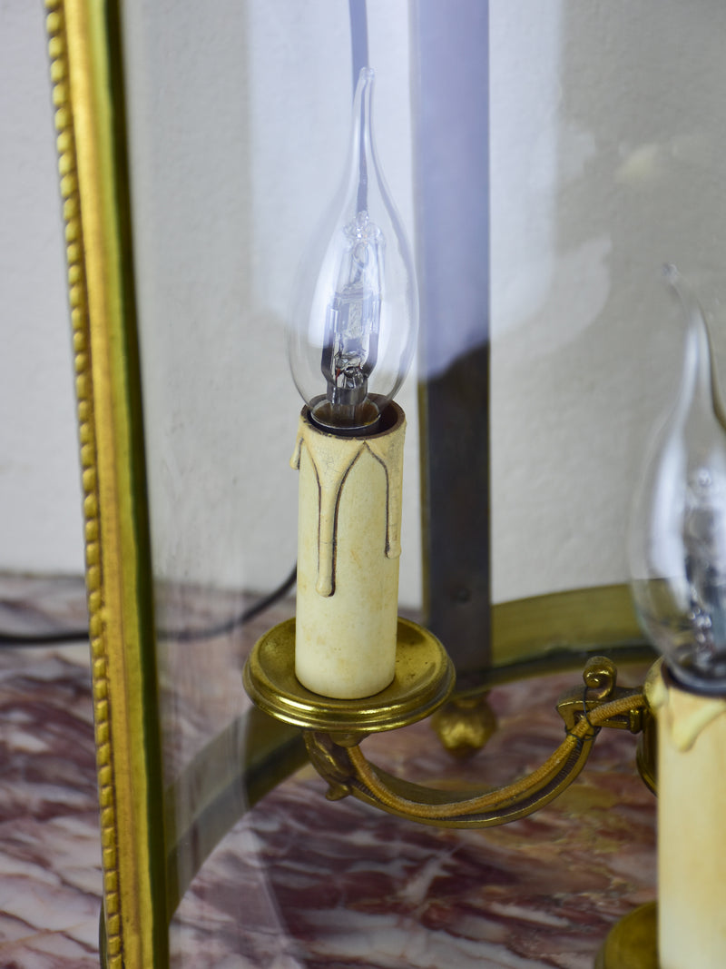 Louis XVI style lantern - bronze and glass