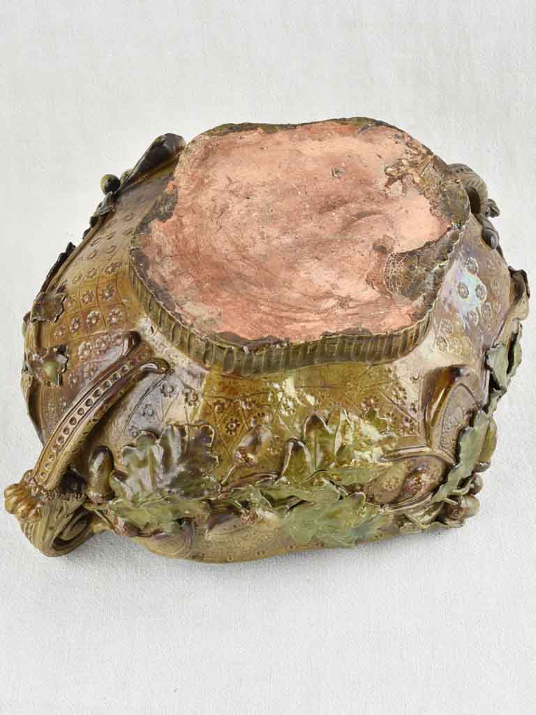 Exceptional sculptural barbotine tureen - still life