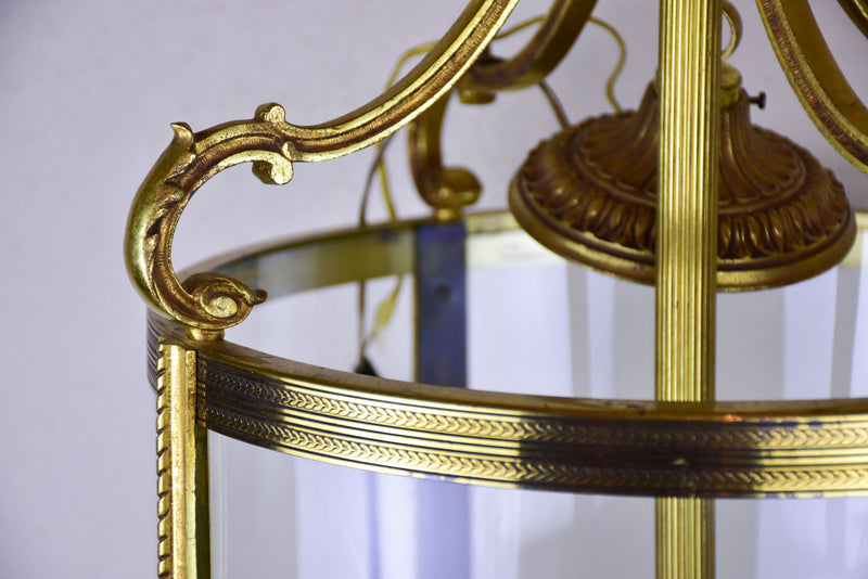 Louis XVI style lantern - bronze and glass