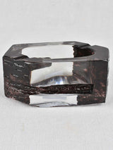 Heavy cubist style Daum ashtray