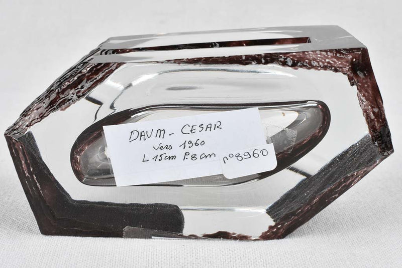 Marvellous Daum crystal ashtray design