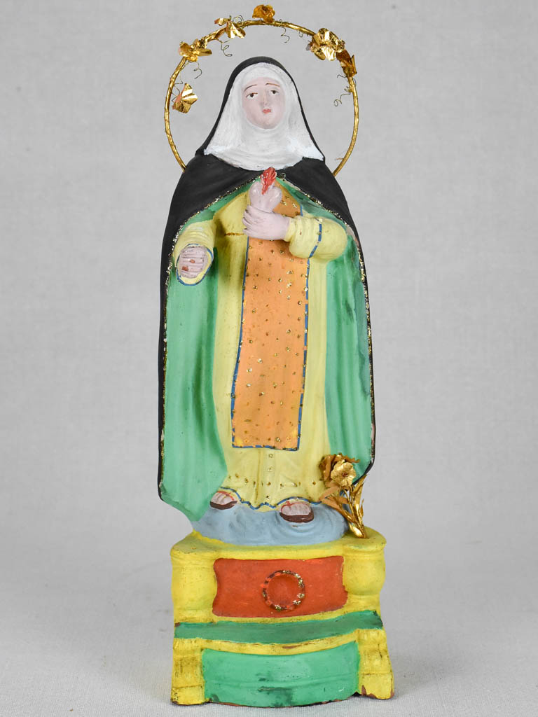 19th-century Santibelli sculpture of the Virgin Mary - Marseille 13¾"