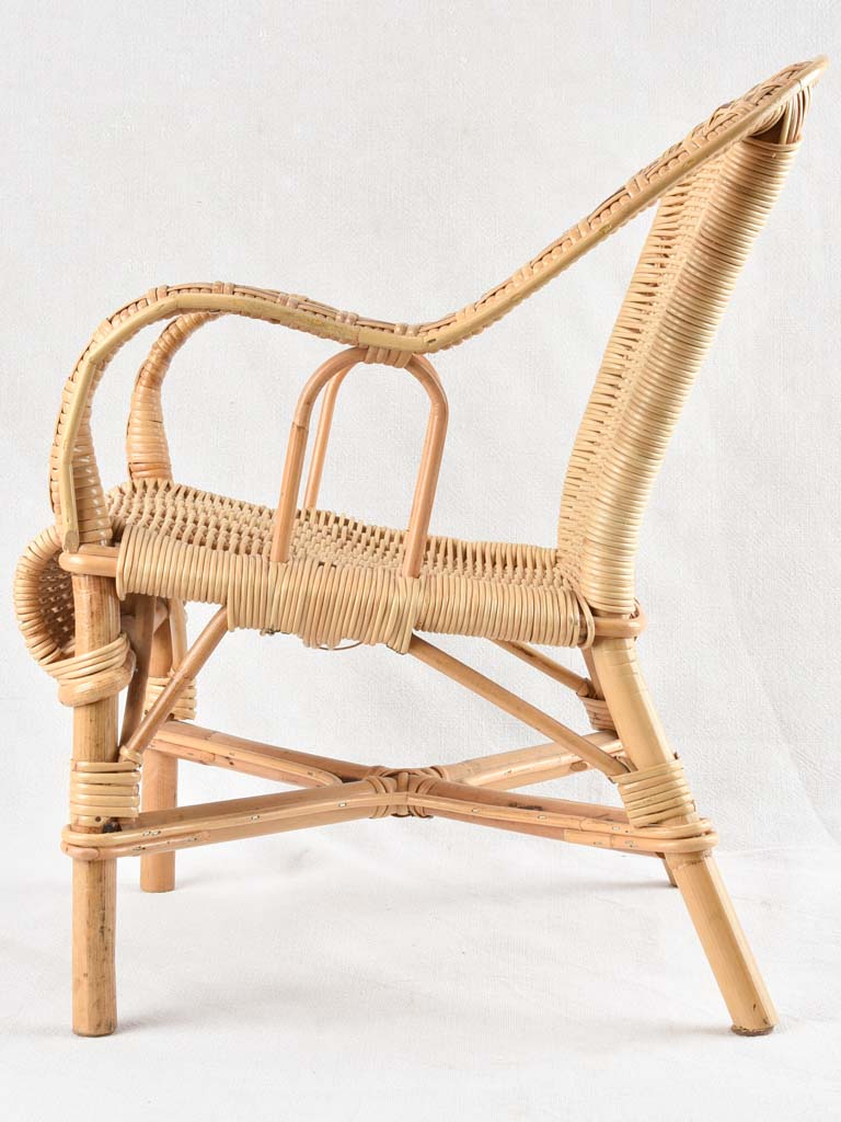 Vintage child's wicker armchair