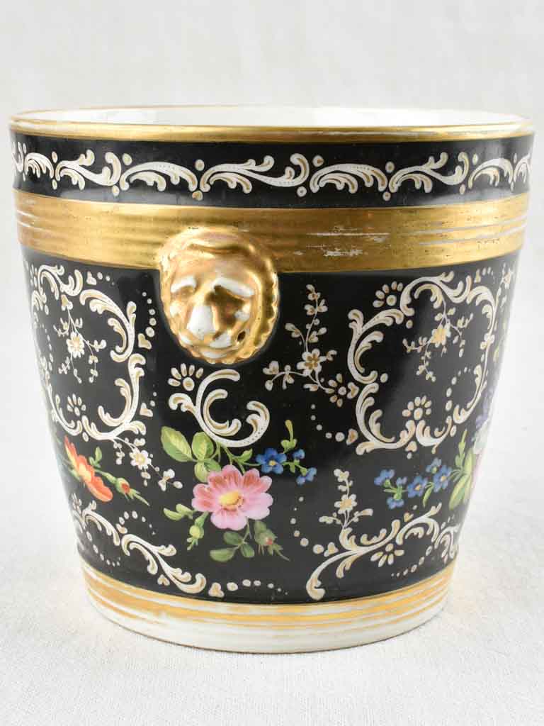 Nineteenth-century decorated ceramic pot plant holder