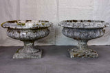 Pair of very large vintage garden planters - Medici form