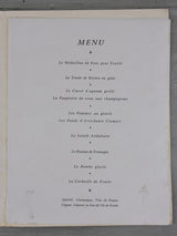 1960's Air France menu