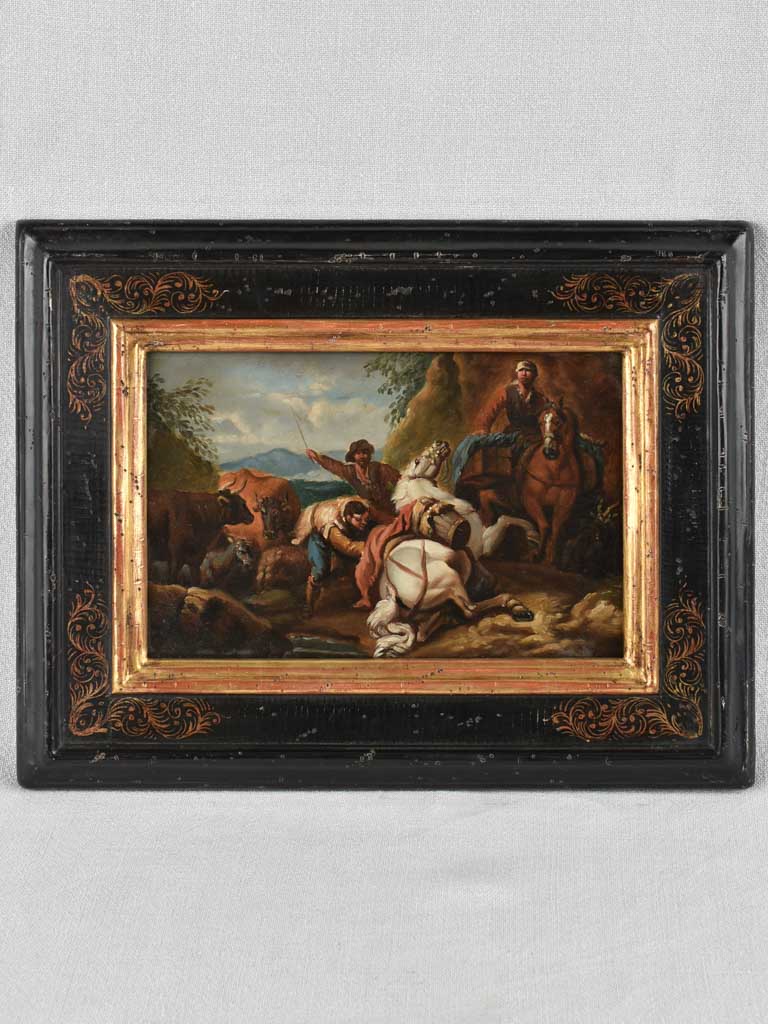 Small, 18th-century, crafted August Querfurt painting
