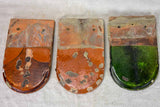 Collection of seven 19th Century French tiles from Isere
