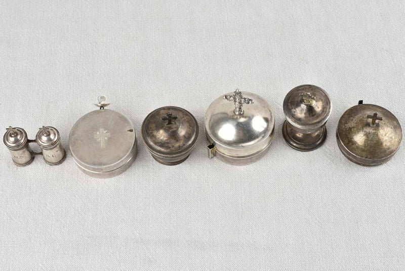 6 silver religious Ciboria- for serving Holy communion