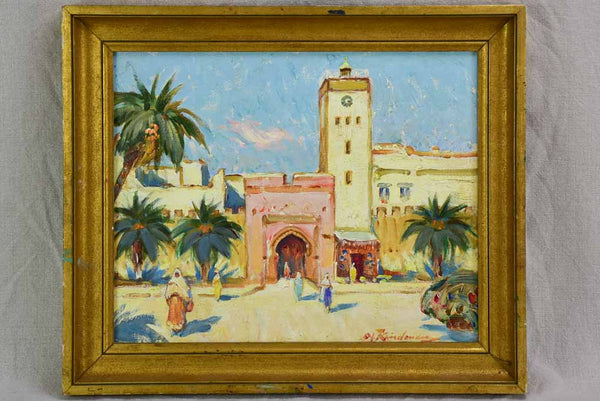Exotic Twentieth-century Moroccan canvas painting