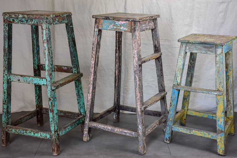 Antique French sculptor's table / high stool - 2 of 3