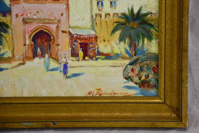 20th century oil on canvas - Essaouira Morocco 19¾" x 16½"