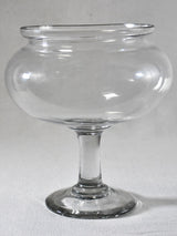 Large antique French sangsue apothecary jar - blown glass 11½"