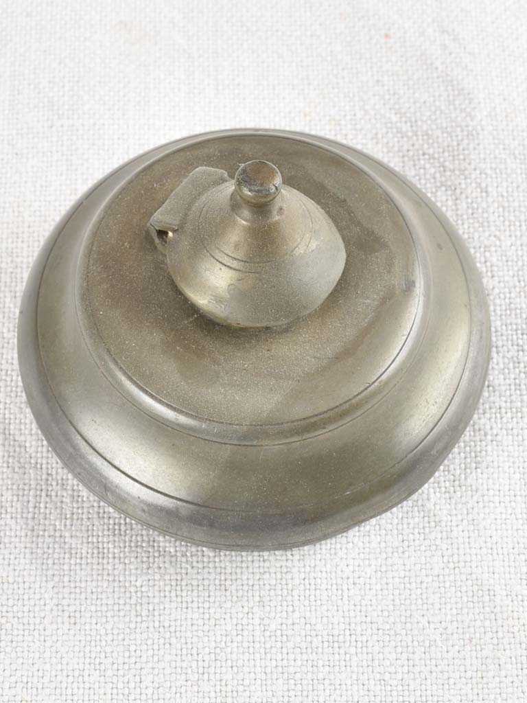 Late 19th century pewter samovar tea pot on a stand
