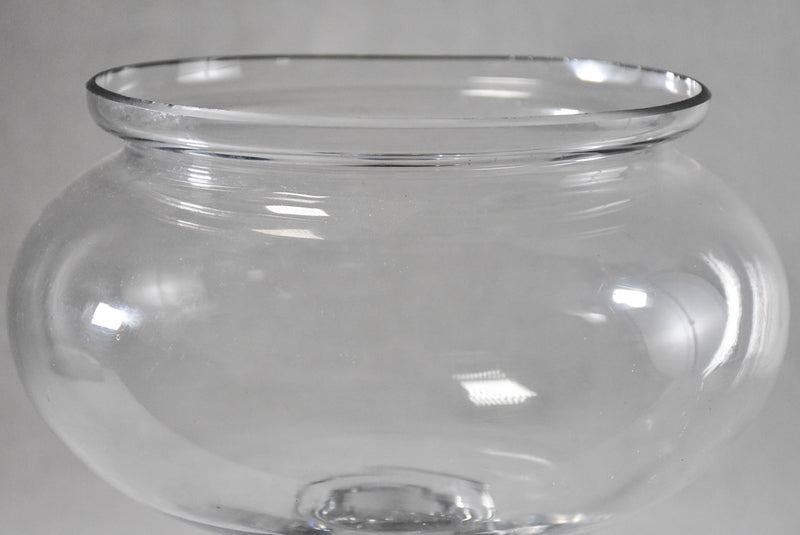 Large antique French sangsue apothecary jar - blown glass 11½"
