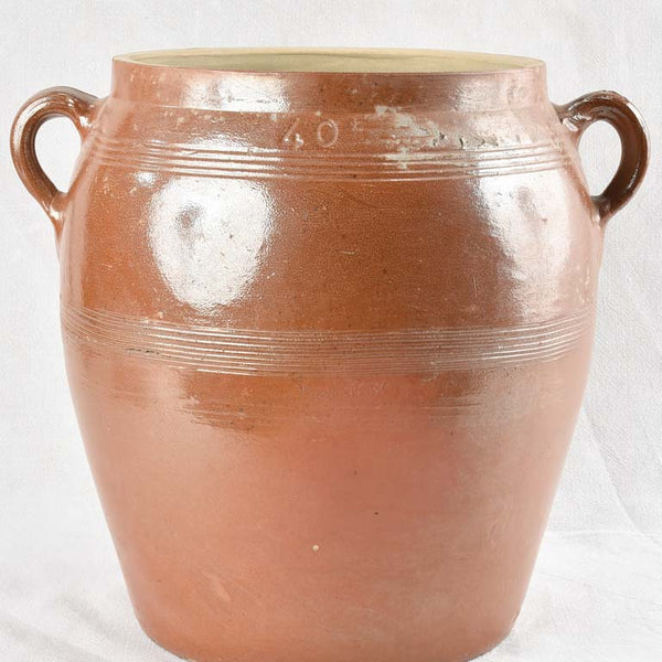 Large dark brown crock pot w/ lid 12½ – Chez Pluie