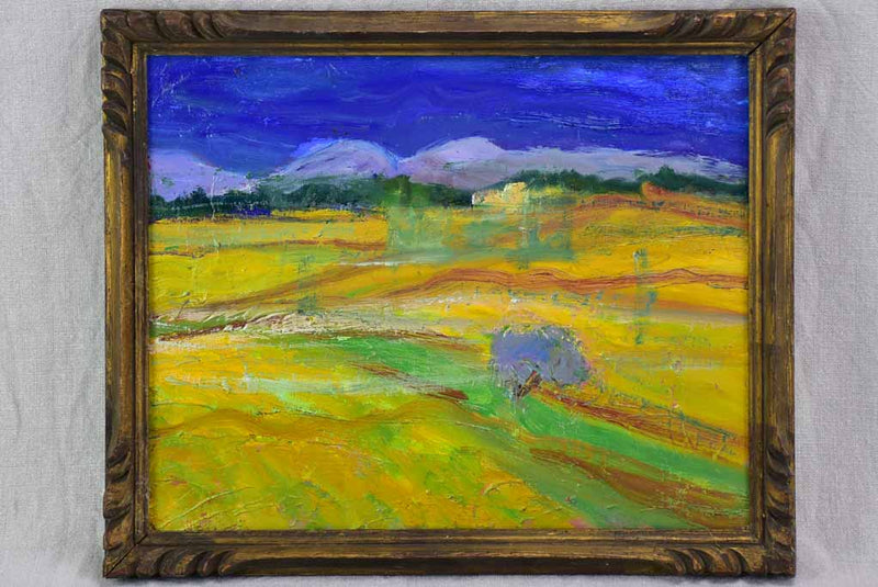 20th Century oil on canvas of the Provence countryside - Anna Costa 14½" x 17¾"