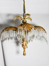 RESERVED S&G Antique palm frond chandelier - style of Joseph Hoffman 17"