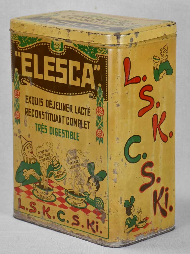 Ancient, Detailed, French, Elesca Breakfast Tin