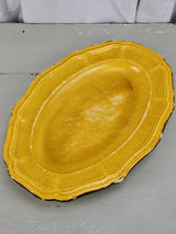 SOLD - MA Vintage French platter with orange glaze - rustic condition