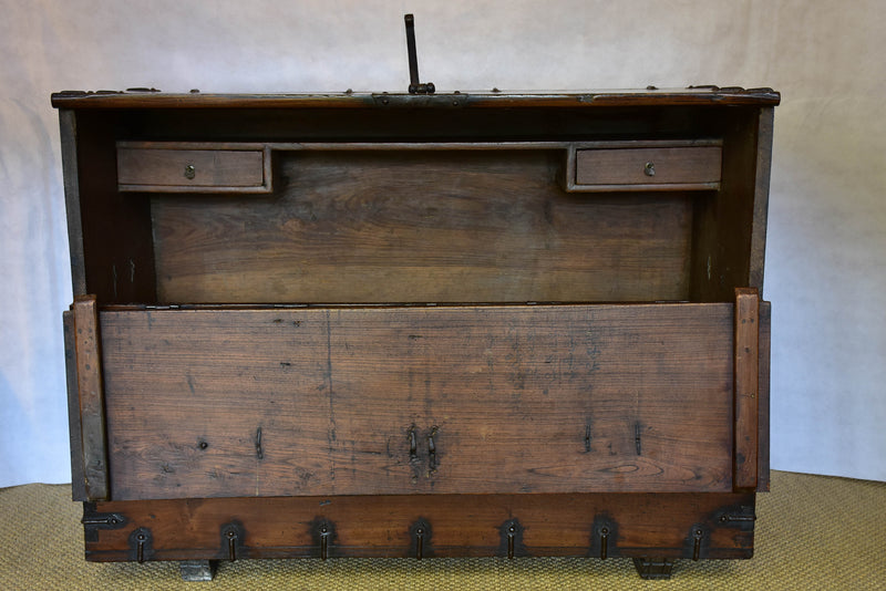 19th Century travel trunk / console