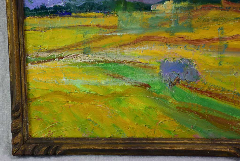 20th Century oil on canvas of the Provence countryside - Anna Costa 14½" x 17¾"