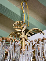 RESERVED S&G Antique palm frond chandelier - style of Joseph Hoffman 17"