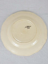 Set of 6 cream-ware bowls Sarreguemines 9¾"