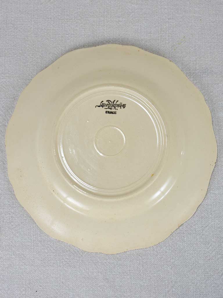 Set of 6 cream-ware bowls Sarreguemines 9¾"