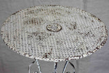 Small mid-century French garden table - perforated metal