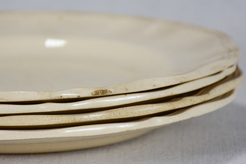 Set of 6 cream-ware bowls Sarreguemines 9¾"