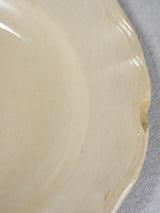 Set of 6 cream-ware plates Sarreguemines 9¾"