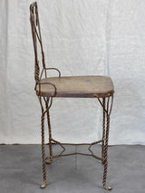 Antique French iron garden chair