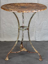 Original 19th Century Arras garden table with hoof feet