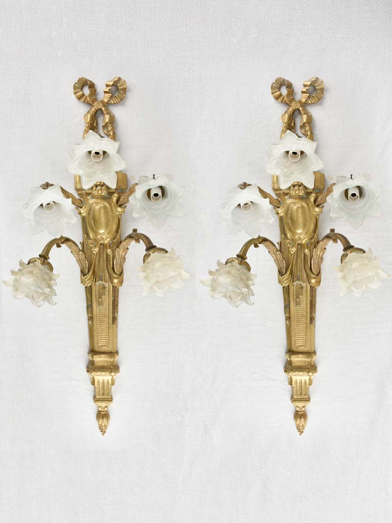 Exceptional 19th century Louis XVI sconces