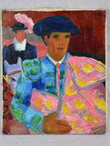 20th Century oil on canvas - Matador - Anna Costa 15" x 18"