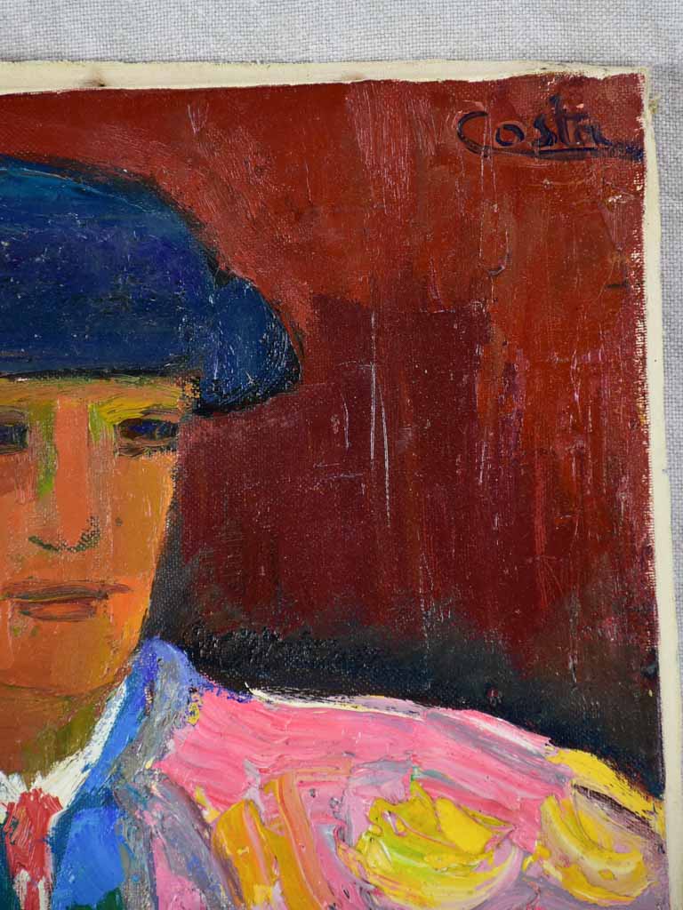20th Century oil on canvas - Matador - Anna Costa 15" x 18"