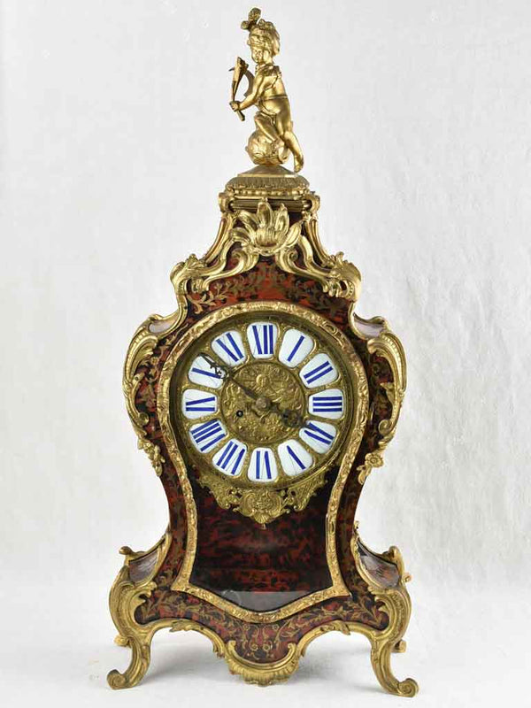 Napoleon III cartel clock - Louis XIV style - Boulle work marquetry - 34¾"