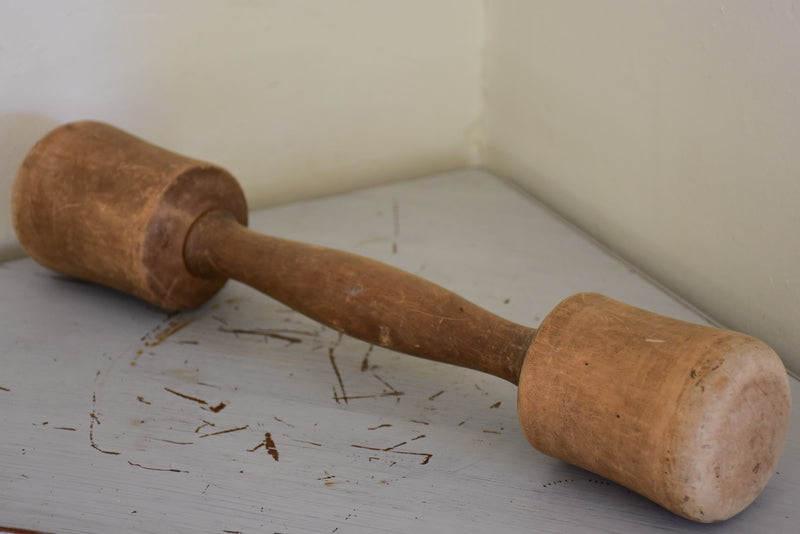 Large antique double headed pestle