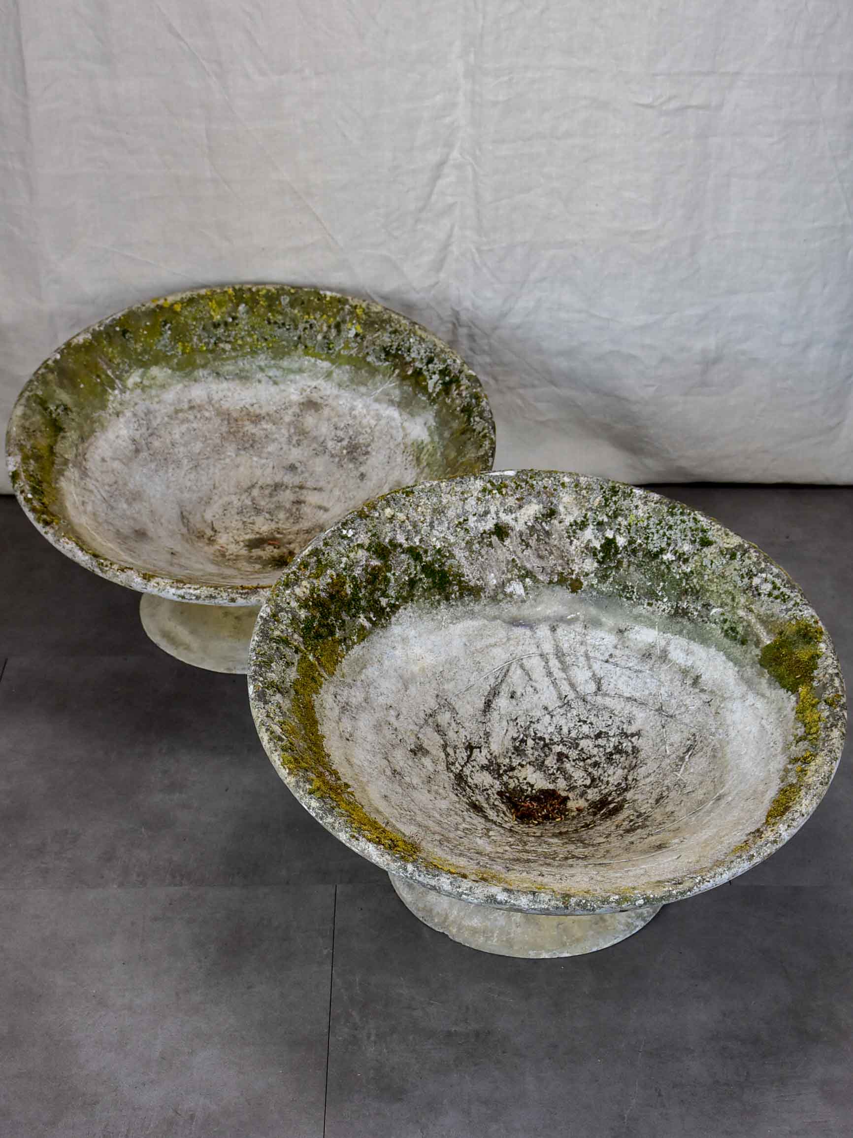 Pair of Willy Guhl inclined 'diabolo' garden planters