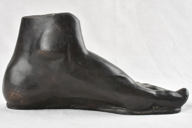 Vintage sculpture / study of a foot with black patina for life drawing