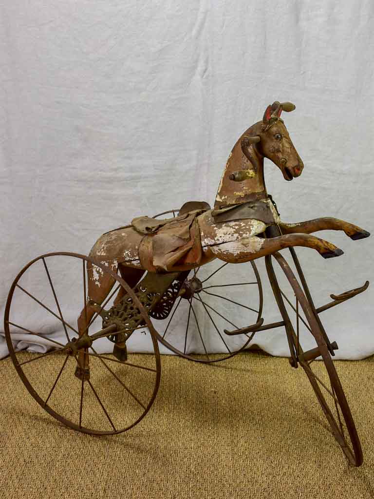 Late 19th Century French toy horse tricycle