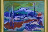 2014 Oil on canvas - Les Alpilles landscape - Roger Oulion (1932- ) 33" x 24½"