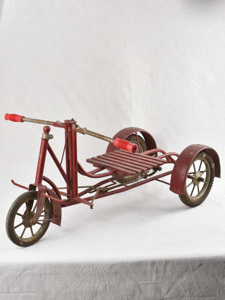 Vintage red tricycle