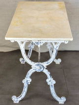 Antique French marble bistro table - rectangular
