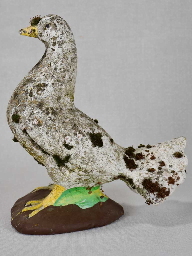 1950's garden ornament of a fantail pigeon
