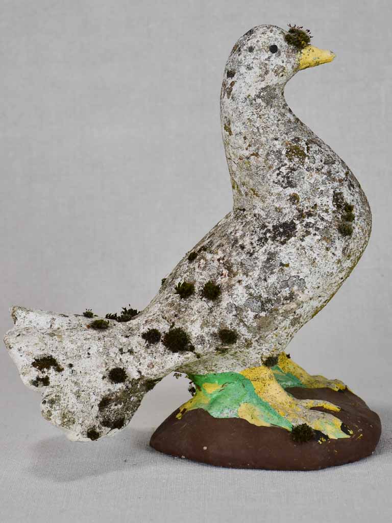 1950's garden ornament of a fantail pigeon