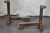 Pair of antique French fireplace andirons